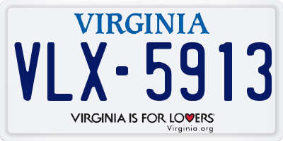 VA license plate VLX5913