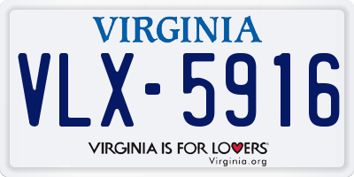 VA license plate VLX5916