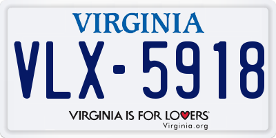 VA license plate VLX5918