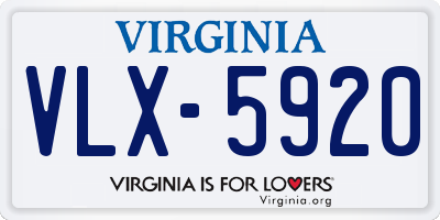 VA license plate VLX5920