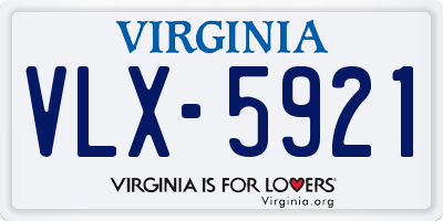 VA license plate VLX5921