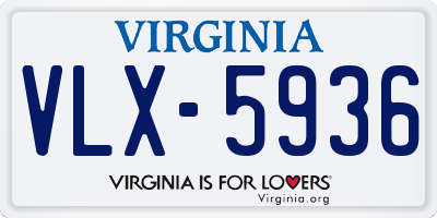 VA license plate VLX5936