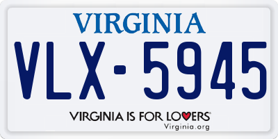 VA license plate VLX5945