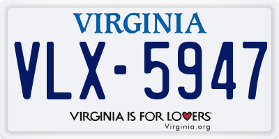 VA license plate VLX5947
