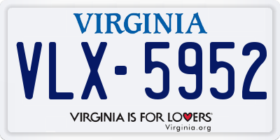 VA license plate VLX5952