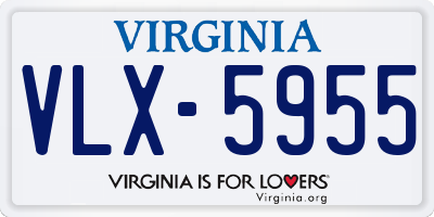 VA license plate VLX5955
