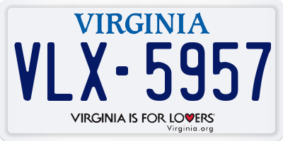 VA license plate VLX5957