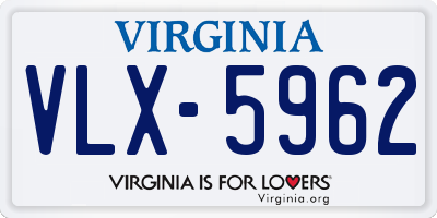 VA license plate VLX5962