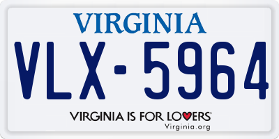 VA license plate VLX5964