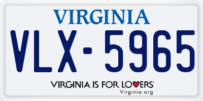 VA license plate VLX5965