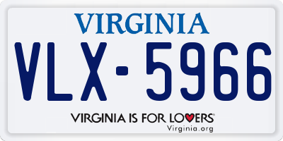 VA license plate VLX5966