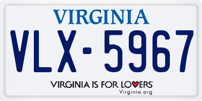 VA license plate VLX5967