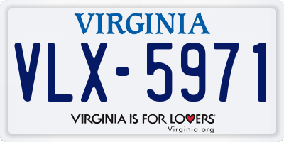 VA license plate VLX5971