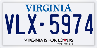 VA license plate VLX5974