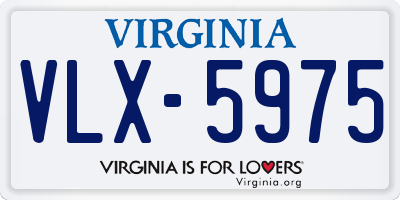 VA license plate VLX5975