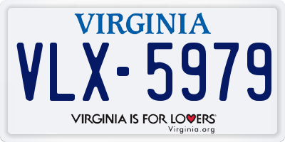 VA license plate VLX5979