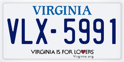 VA license plate VLX5991