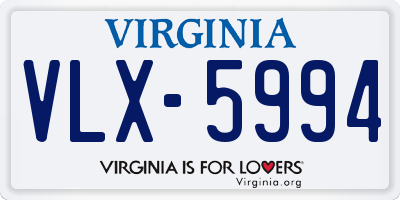 VA license plate VLX5994