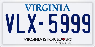 VA license plate VLX5999