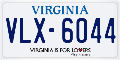 VA license plate VLX6044