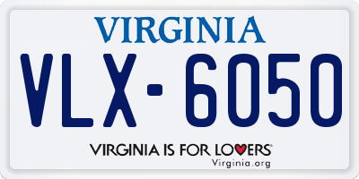 VA license plate VLX6050