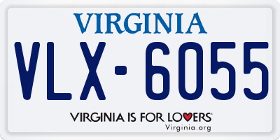 VA license plate VLX6055