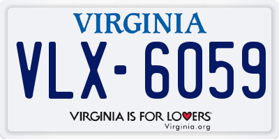 VA license plate VLX6059