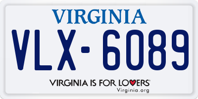 VA license plate VLX6089