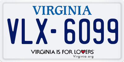 VA license plate VLX6099