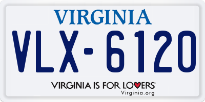 VA license plate VLX6120