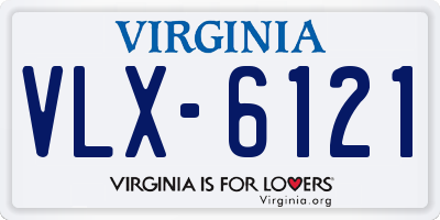 VA license plate VLX6121