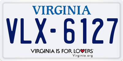 VA license plate VLX6127