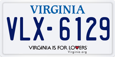 VA license plate VLX6129