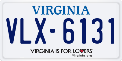 VA license plate VLX6131