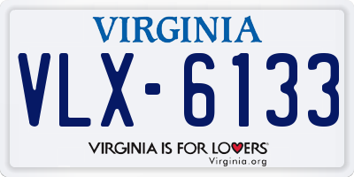 VA license plate VLX6133