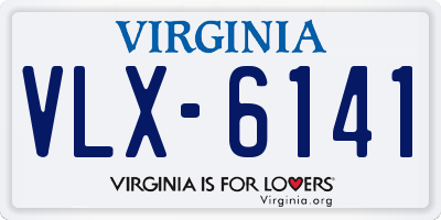 VA license plate VLX6141