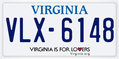 VA license plate VLX6148