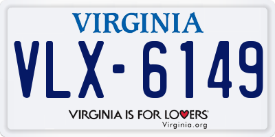 VA license plate VLX6149