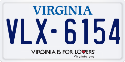 VA license plate VLX6154