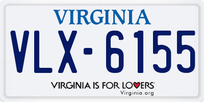 VA license plate VLX6155