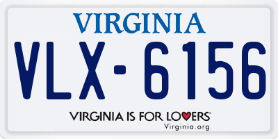 VA license plate VLX6156