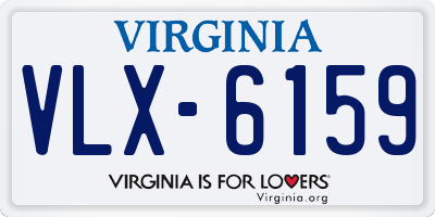 VA license plate VLX6159