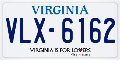 VA license plate VLX6162