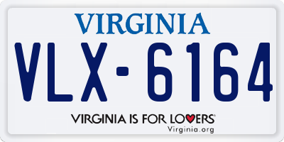 VA license plate VLX6164