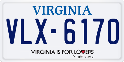 VA license plate VLX6170