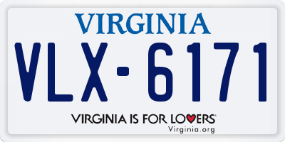 VA license plate VLX6171