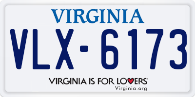 VA license plate VLX6173