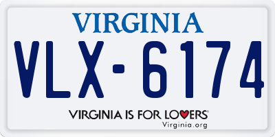 VA license plate VLX6174