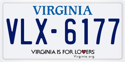 VA license plate VLX6177