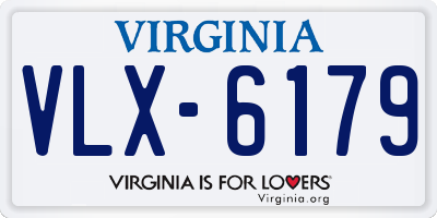 VA license plate VLX6179